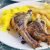lamb ribs with chips and rice